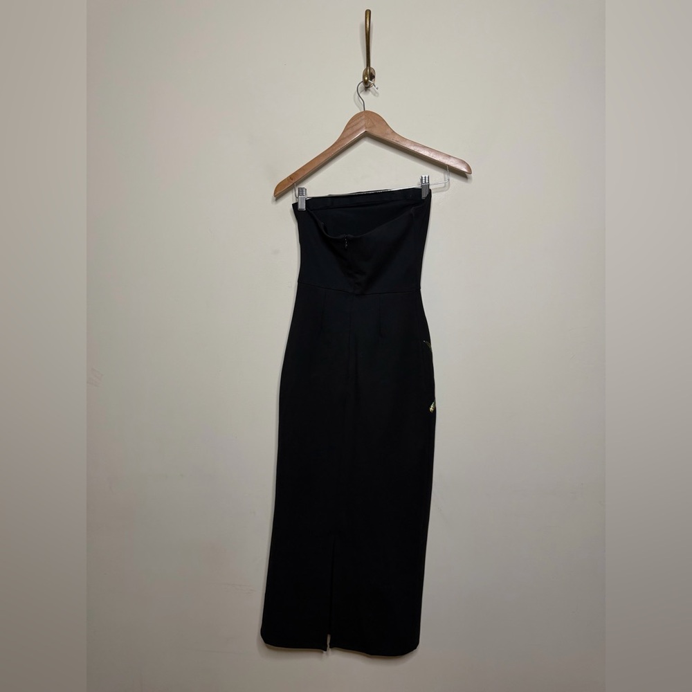 STAUD Brooke Dress in Dahlia Daydream Black - Picture 9 of 9